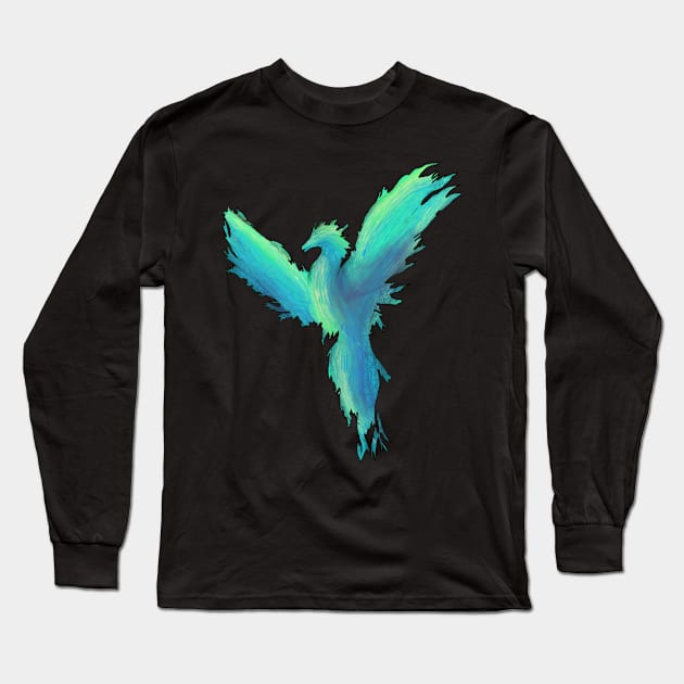 Dry brush Phoenix blue Long Sleeve T-Shirt by xaxuokxenx